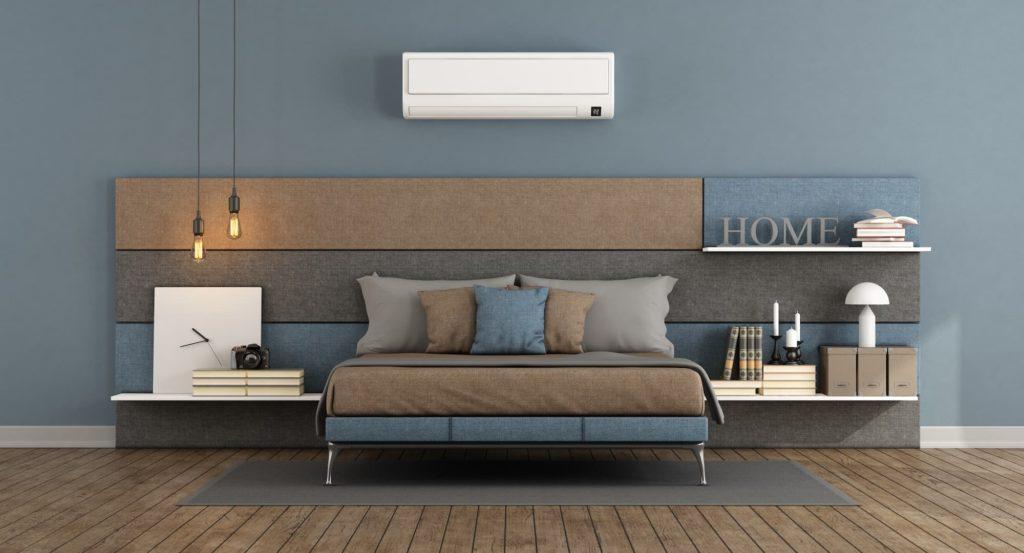 mini split in bedroom compressed